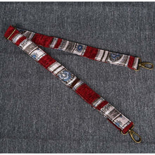 Load image into Gallery viewer, Mary Poppins Carpet Bag&lt;br&gt;Ethnic Stripes Wine
