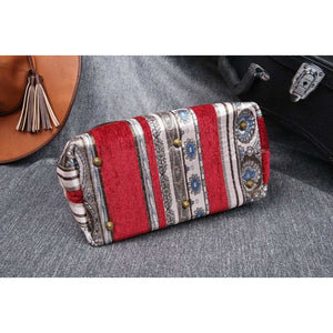 Carpet Purse<br>Ethnic Stripes Wine