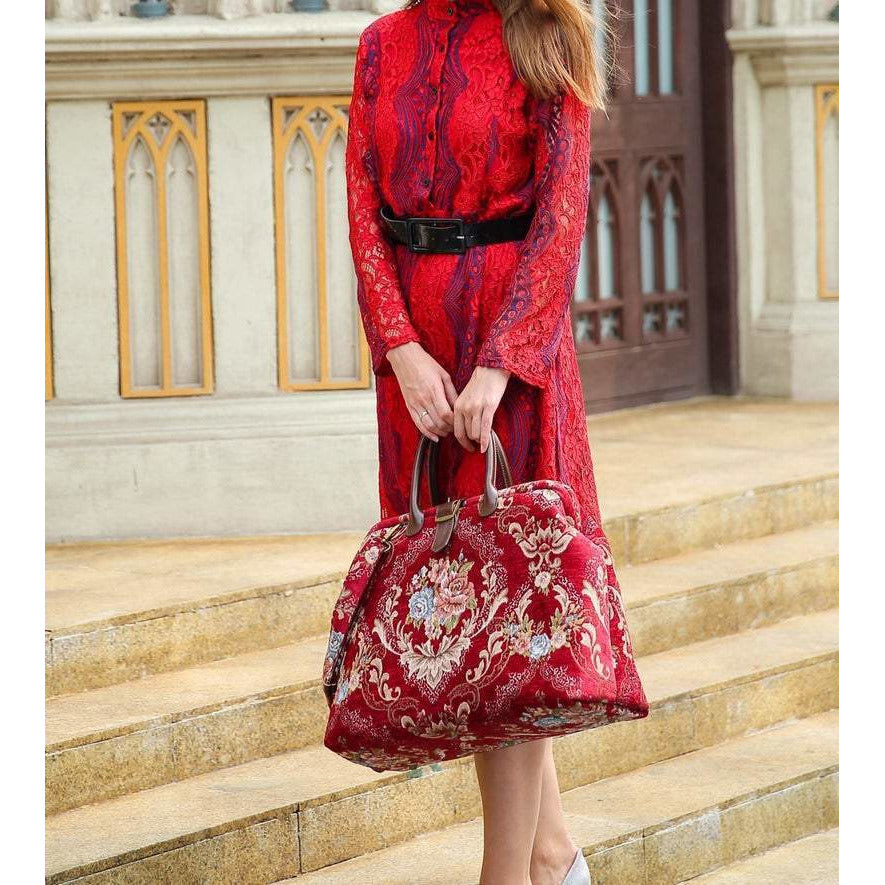 Mary Poppins Carpet Bag Floral Wine