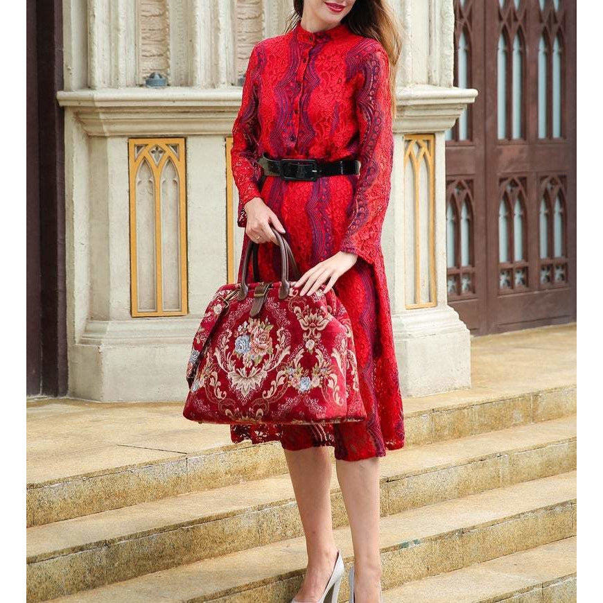 Mary Poppins Carpet Bag Floral Wine