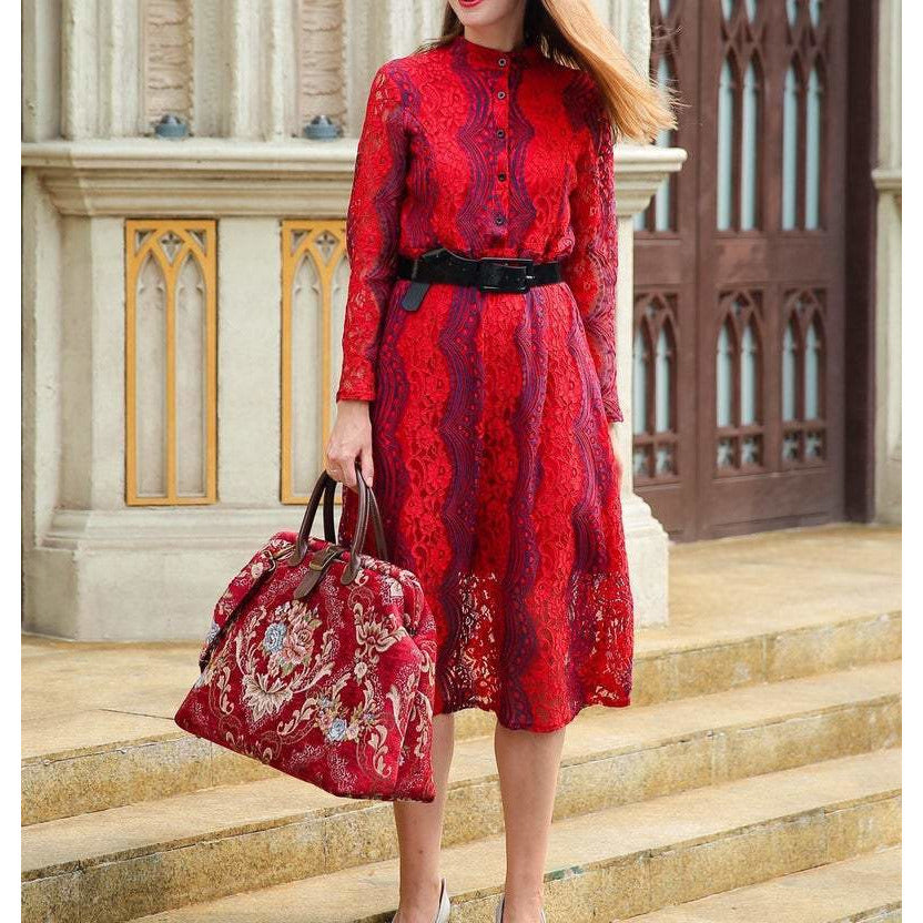 Mary Poppins Carpet Bag Floral Wine