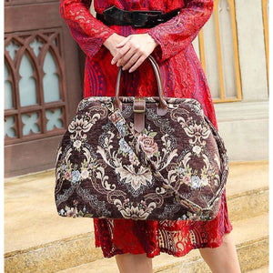 Mary Poppins Carpet Bag<br>Floral Coffee