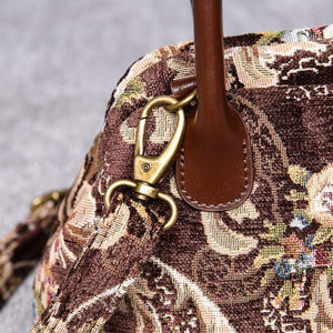 Carpet Handbag<br>Floral Coffee