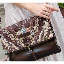 Load image into Gallery viewer, Carpet Crossbody Bag&lt;br&gt;Floral Coffee
