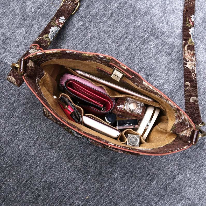 Carpet Crossbody Bag Traditional Coffee