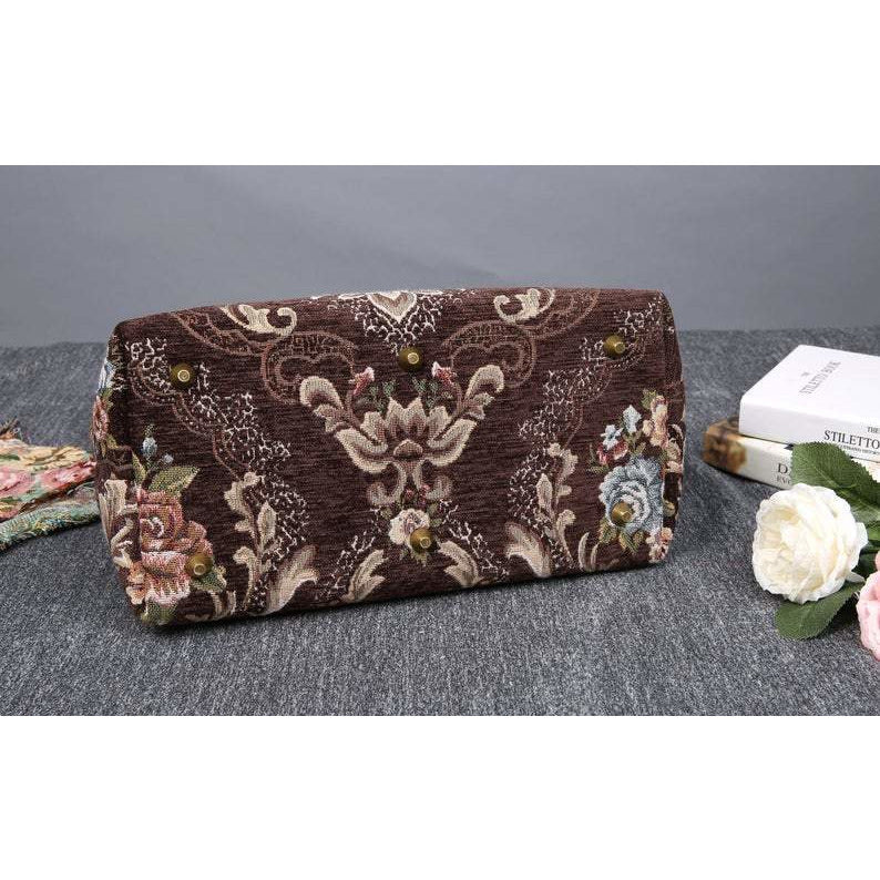 Carpet Purse Floral Coffee