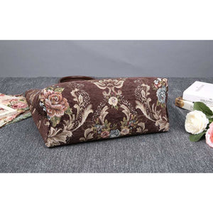 Carpet Tote<br>Floral Coffee