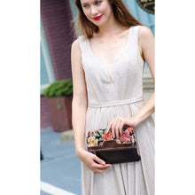 Load image into Gallery viewer, Carpet Clutch &amp; Wristlet&lt;br&gt;Floral Rose
