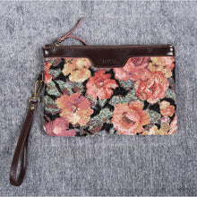 Load image into Gallery viewer, Carpet Clutch &amp; Wristlet&lt;br&gt;Floral Rose
