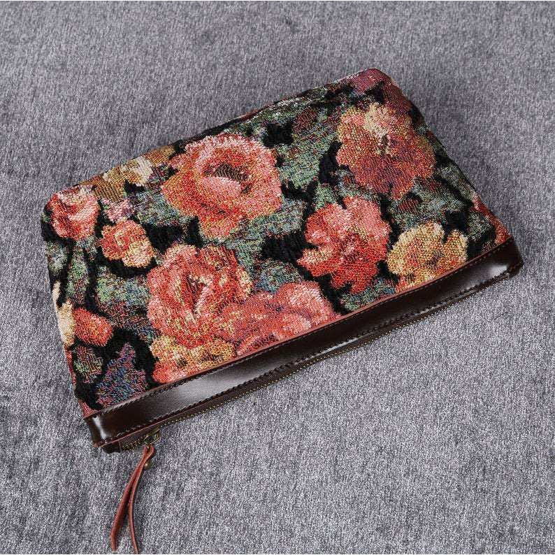 Carpet Makeup Bag Floral Rose