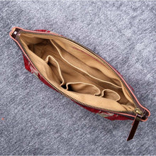 Load image into Gallery viewer, Carpet Makeup Bag&lt;br&gt;Floral Stripes Coffee
