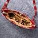 Carpet Crossbody Bag Floral Stripes Red