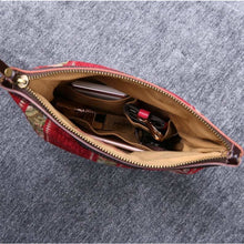 Load image into Gallery viewer, Carpet Clutch &amp; Wristlet&lt;br&gt;Floral Stripes Red
