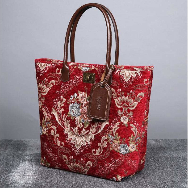 Carpet Tote Floral Wine