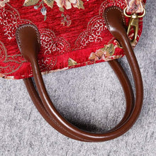 Load image into Gallery viewer, Carpet Handbag&lt;br&gt;Floral Wine
