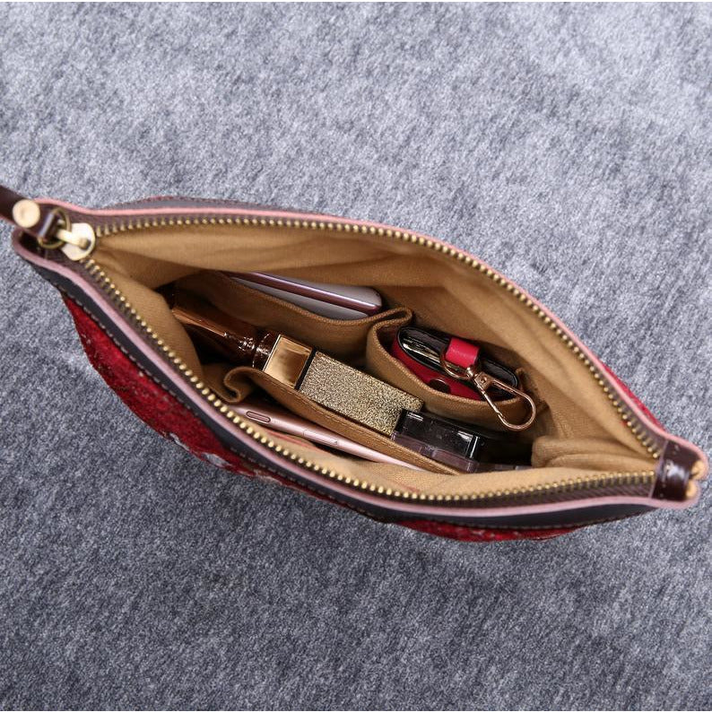 Carpet Clutch & Wristlet Floral Wine
