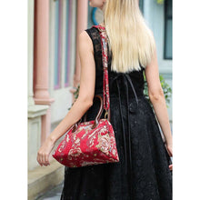 Load image into Gallery viewer, Carpet Handbag&lt;br&gt;Floral Wine
