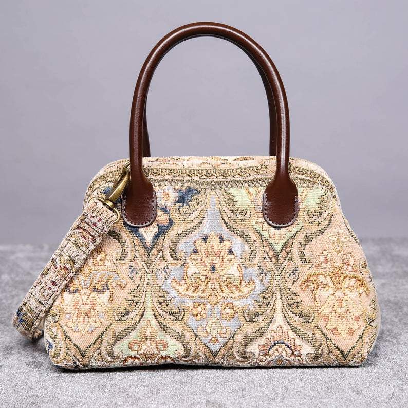Carpet Handbag Golden Age Beige