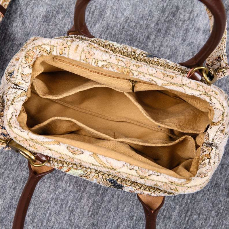 Carpet Handbag Golden Age Beige
