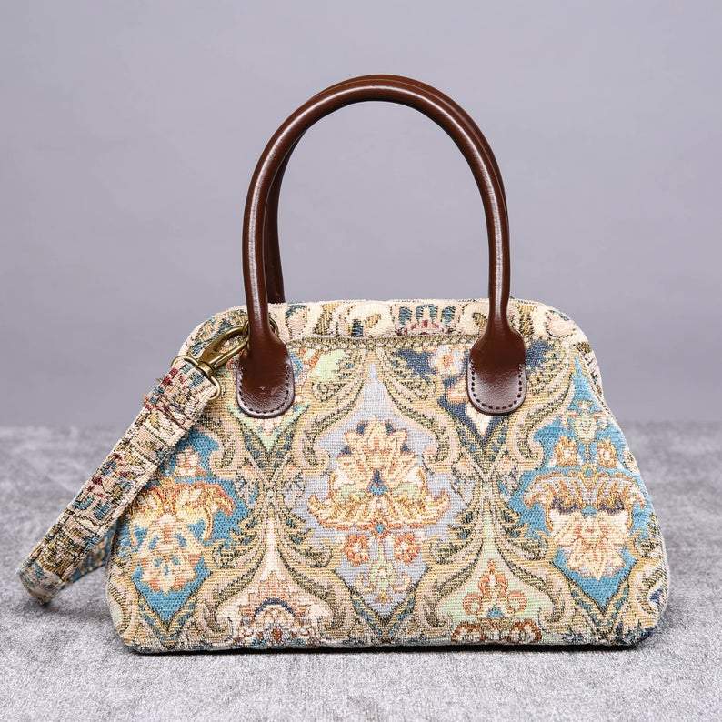 Carpet Handbag Golden Age Blue