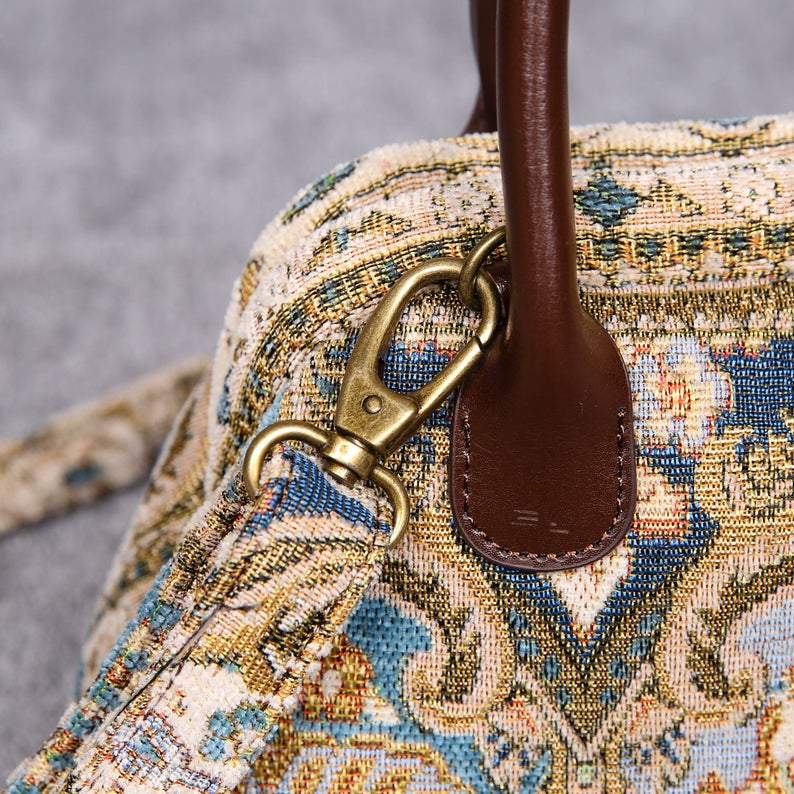 Carpet Handbag Golden Age Blue