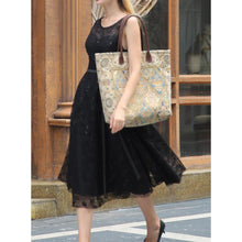 Load image into Gallery viewer, Carpet Tote&lt;br&gt;Golden Age Blue

