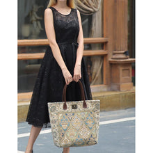 Load image into Gallery viewer, Carpet Tote&lt;br&gt;Golden Age Blue
