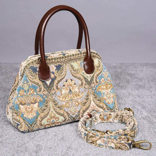 Carpet Handbag Golden Age Blue