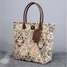 Load image into Gallery viewer, Carpet Tote&lt;br&gt;Golden Age Navy
