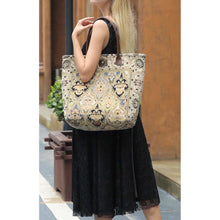 Load image into Gallery viewer, Carpet Tote&lt;br&gt;Golden Age Navy
