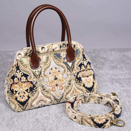 Carpet Handbag Golden Age Navy