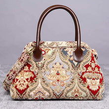 Load image into Gallery viewer, Carpet Handbag&lt;br&gt;Golden Age Wine
