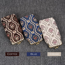 Load image into Gallery viewer, Vintage Carpet Glasses Case Double Kiss Lock&lt;br&gt;Traditional Color
