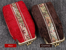 Load image into Gallery viewer, Vintage Carpet Glasses Case Double Kiss Lock&lt;br&gt;Floral Stripes
