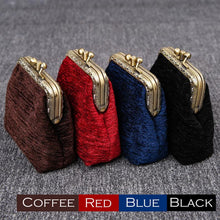 Load image into Gallery viewer, Vintage Carpet Coin Purse Double Kiss Lock&lt;br&gt;Solid Color
