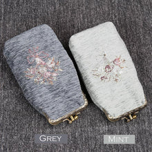 Load image into Gallery viewer, Vintage Carpet Glasses Case Double Kiss Lock&lt;br&gt;Bouquet Pattern
