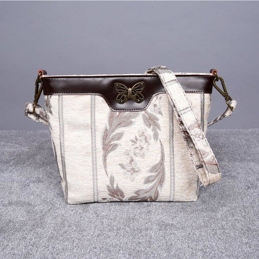 Carpet Crossbody Bag Victorian Stripes Cream