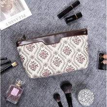 Load image into Gallery viewer, Carpet Makeup Bag&lt;br&gt;Traditional Cream
