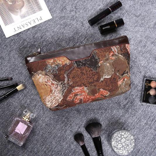 Carpet Makeup Bag<br>Abstract Brown