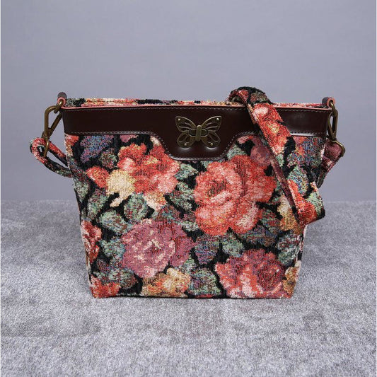 Carpet Crossbody Bag<br>Floral Rose