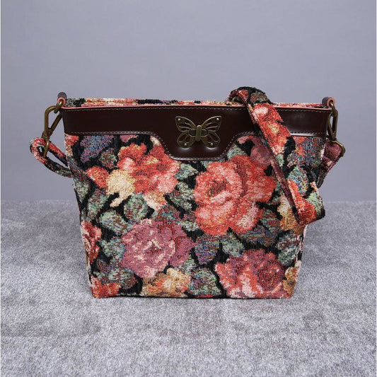 Carpet Crossbody Bag Floral Rose