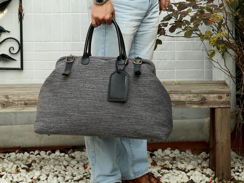 Men's Carpet Bag<br>Grey