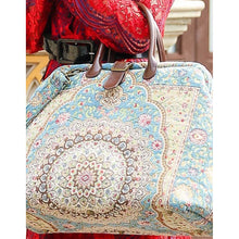 Load image into Gallery viewer, Mary Poppins Carpet Bag&lt;br&gt;Oriental Blue
