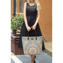 Load image into Gallery viewer, Carpet Tote&lt;br&gt;Oriental Blue
