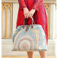 Load image into Gallery viewer, Mary Poppins Carpet Bag&lt;br&gt;Oriental Blue
