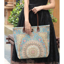 Load image into Gallery viewer, Carpet Tote&lt;br&gt;Oriental Blue
