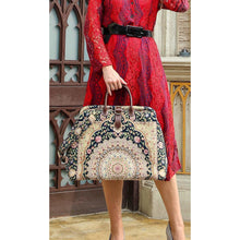 Load image into Gallery viewer, Mary Poppins Carpet Bag&lt;br&gt;Oriental Navy
