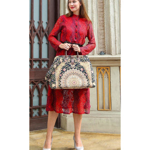 Mary Poppins Carpet Bag<br>Oriental Navy