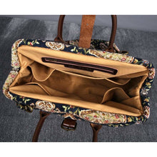 Load image into Gallery viewer, Mary Poppins Carpet Bag&lt;br&gt;Oriental Navy
