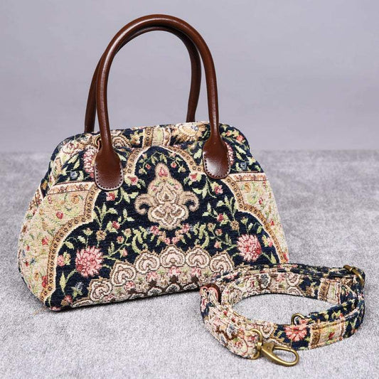 Carpet Handbag Oriental Navy